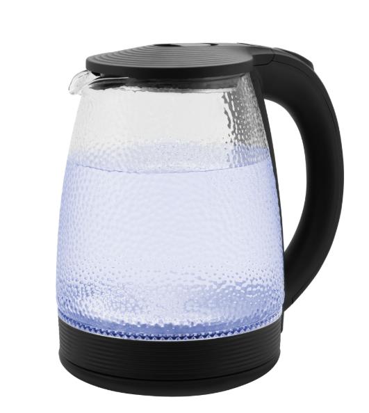 Изображение Электрический чайник VITEK VT-7003 (2200 Вт/1,7 л /стекло/черный, серебристый)