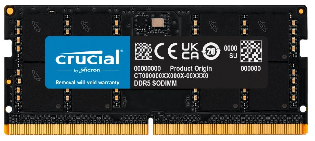 Изображение Оперативная память 1x32 GB DDR5 Crucial CT32G56C46S5 (44800 Мб/с, 5600 МГц, CL46)