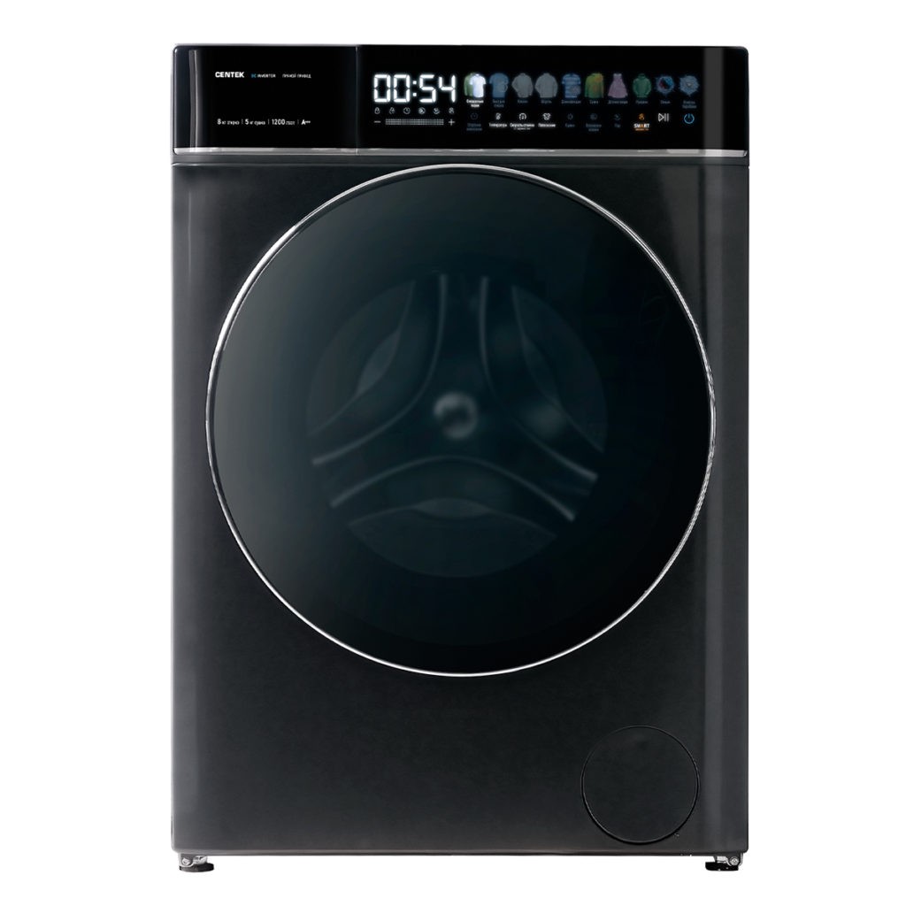 Изображение Стиральная машина CENTEK CT-1967, черный (фронтальная, 8 кг, 1200 об/мин )