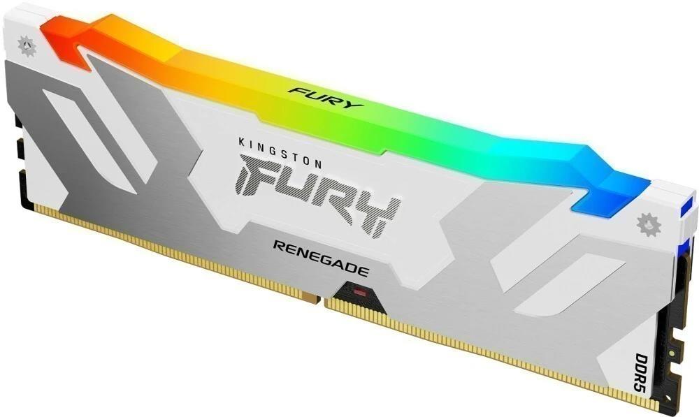 Изображение Оперативная память 16 GB DDR5 Kingston Fury Renegade White RGB (51200 Мб/с, 6400 МГц, CL32)