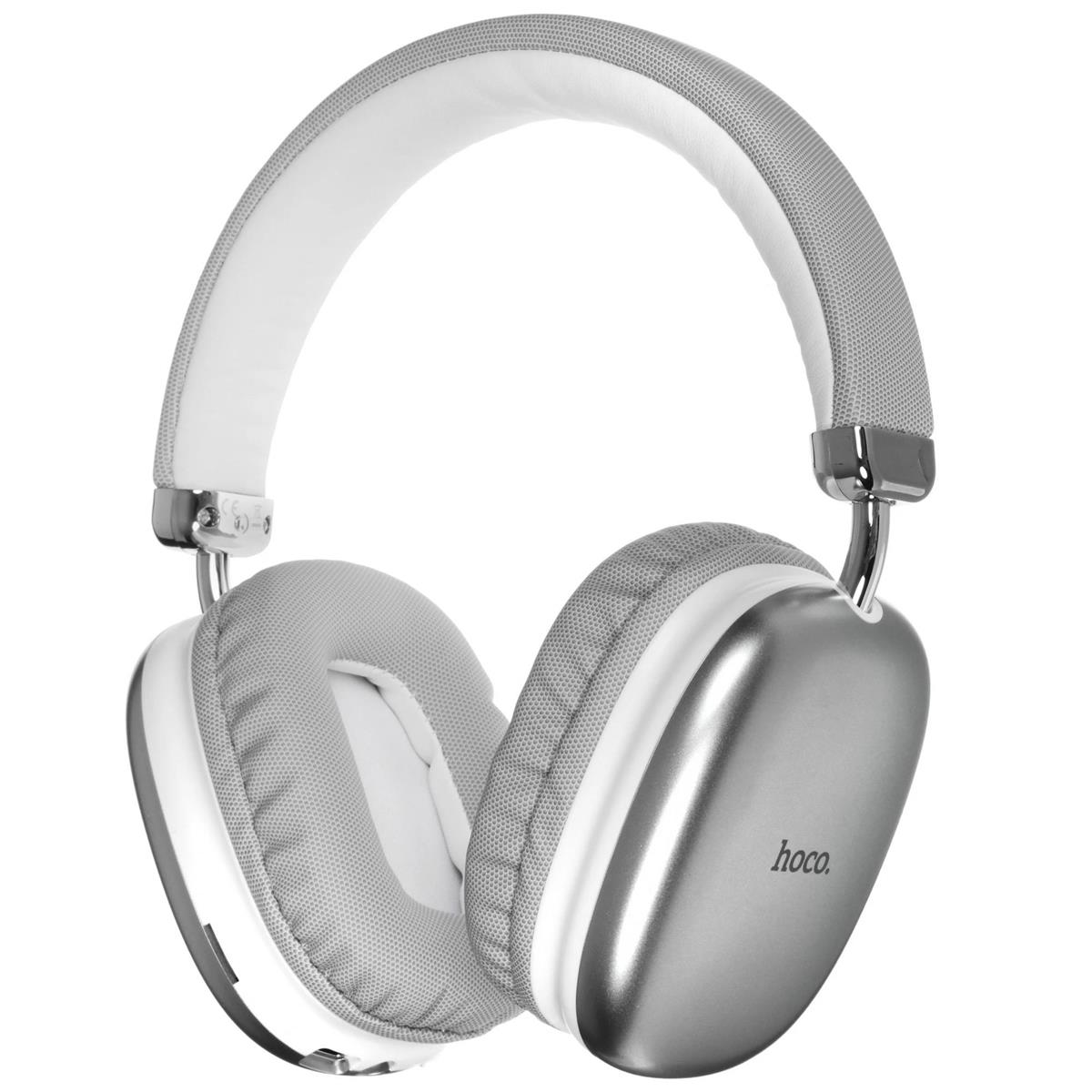 Изображение Bluetooth-гарнитура/наушники Hoco (6931474766250) W35 (серебристый)