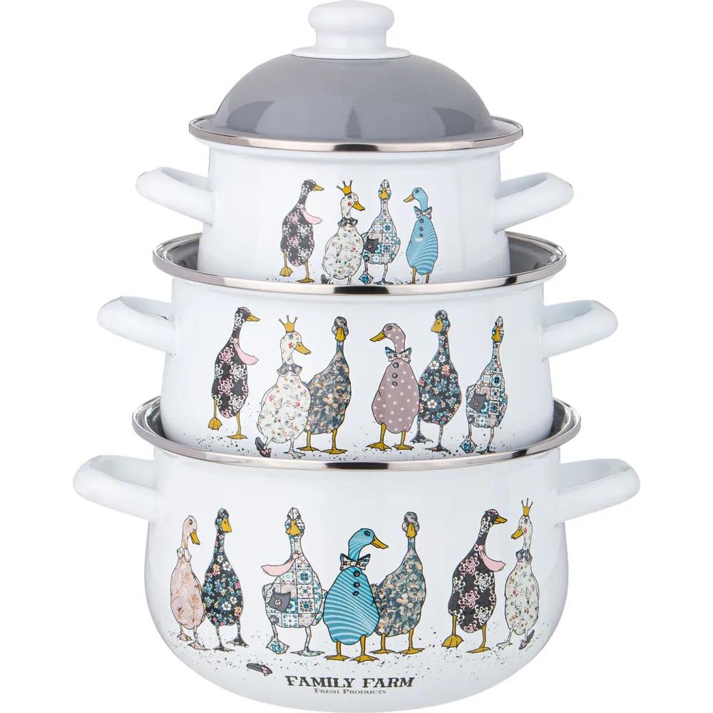 Изображение Набор кастрюль AGNESS 934-720 FAMILY FARM (6 предметов) ()