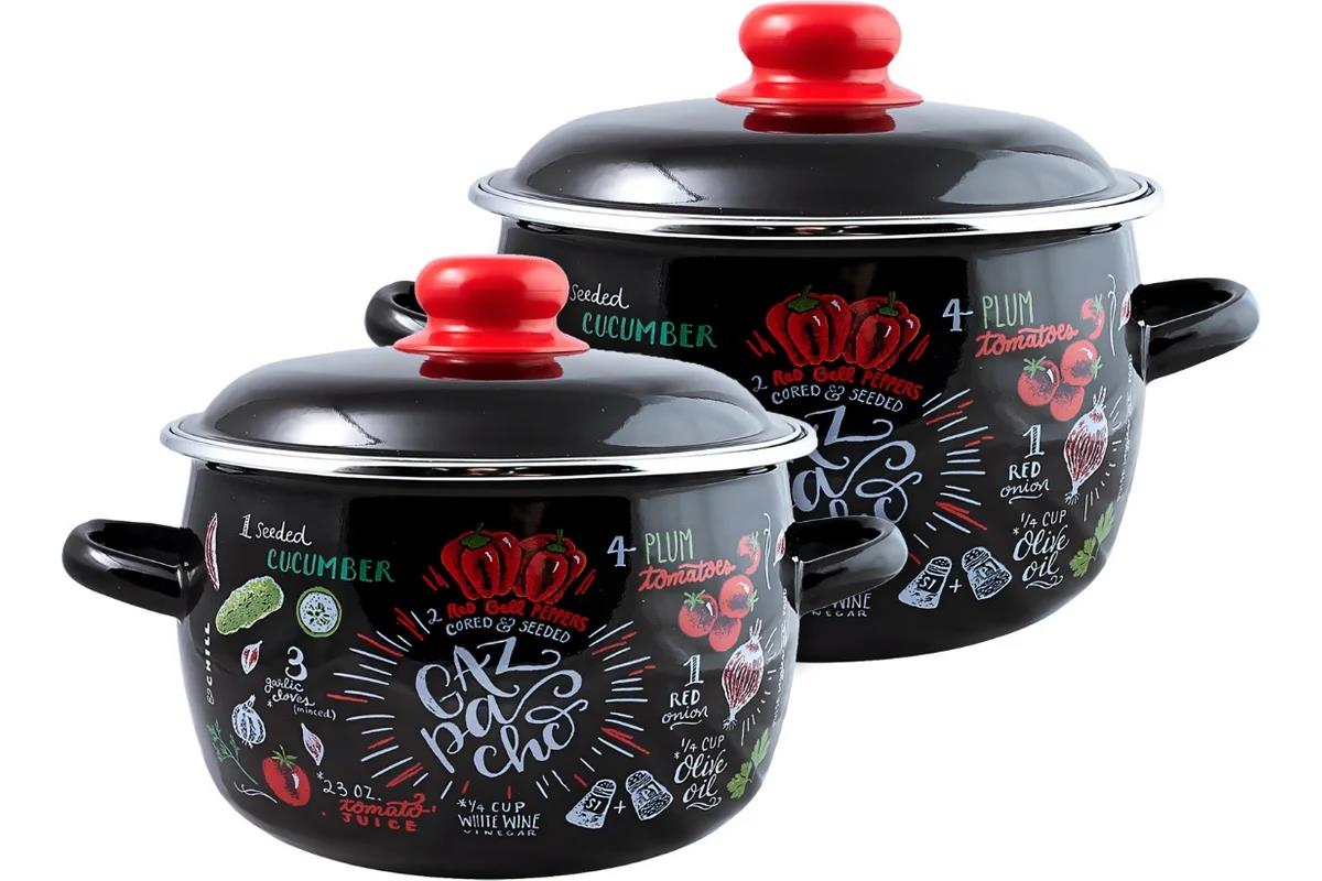 Изображение Набор кастрюль Appetite 1KA361M Gazpacho эмал (2 предмета) ()