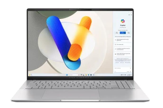 Изображение Ноутбук Asus Vivobook S 16 OLED M5606WA-MX025 (AMD HX 370 2000 МГц/ SSD 1024 ГБ  /RAM 32 ГБ/ 16" 3200х2000/VGA встроенная/ Без ОС) (90NB14B3-M002J0)