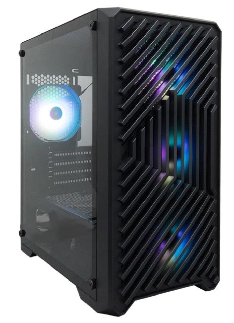 Изображение Корпус 1STPLAYER TRILOBITE T5 ARGB Black (mATX, Mini-ITX, черный, без БП)/(T5-BK-4F7)