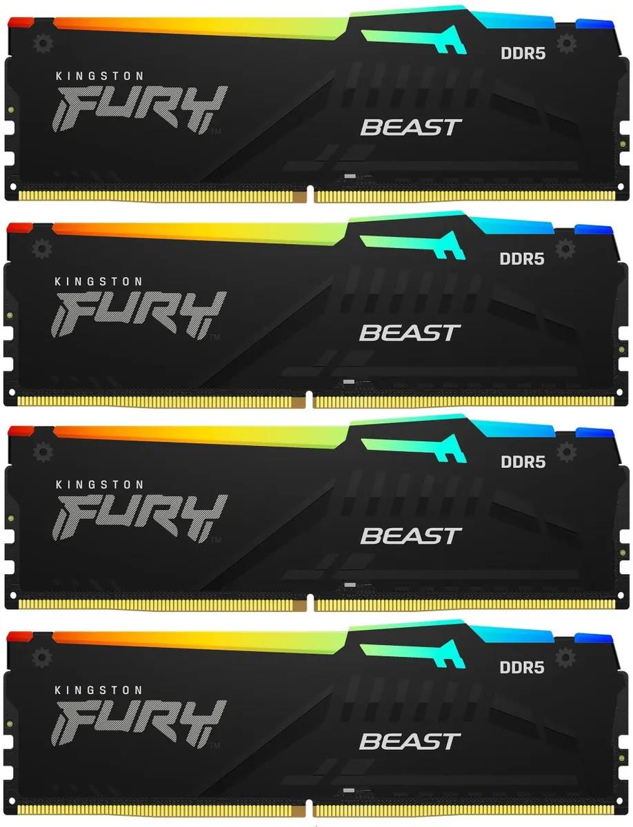 Изображение Оперативная память 4x16 GB DDR5 Kingston Fury Beast (48000 Мб/с, 6000 МГц, CL40)