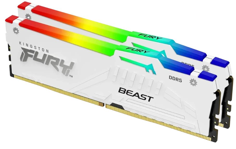 Изображение Оперативная память 2x16 GB DDR5 Kingston Fury Beast RGB (51200 Мб/с, 6400 МГц, CL32)