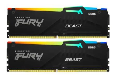Изображение Оперативная память 2x16 GB DDR5 Kingston Fury Beast Black RGB (48000 Мб/с, 6000 МГц, CL30)