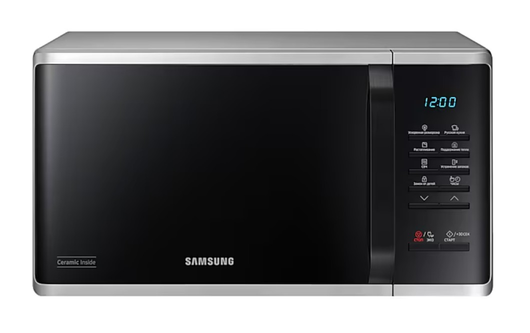 Изображение Микроволновая печь Samsung MS23K3513AS/BW [ПИ] (800 Вт  23 л    черный, серебристый)