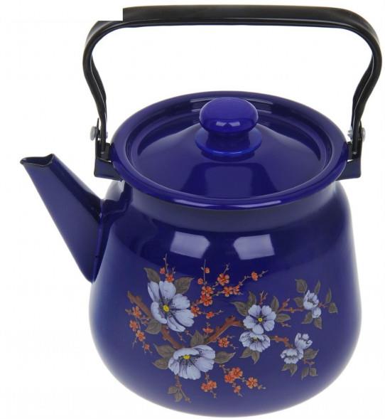 Изображение Чайник Сибирские товары С2716.3К С2716.К Кобальтовый эмал с рис (3,5, л л /рисунок, синий)