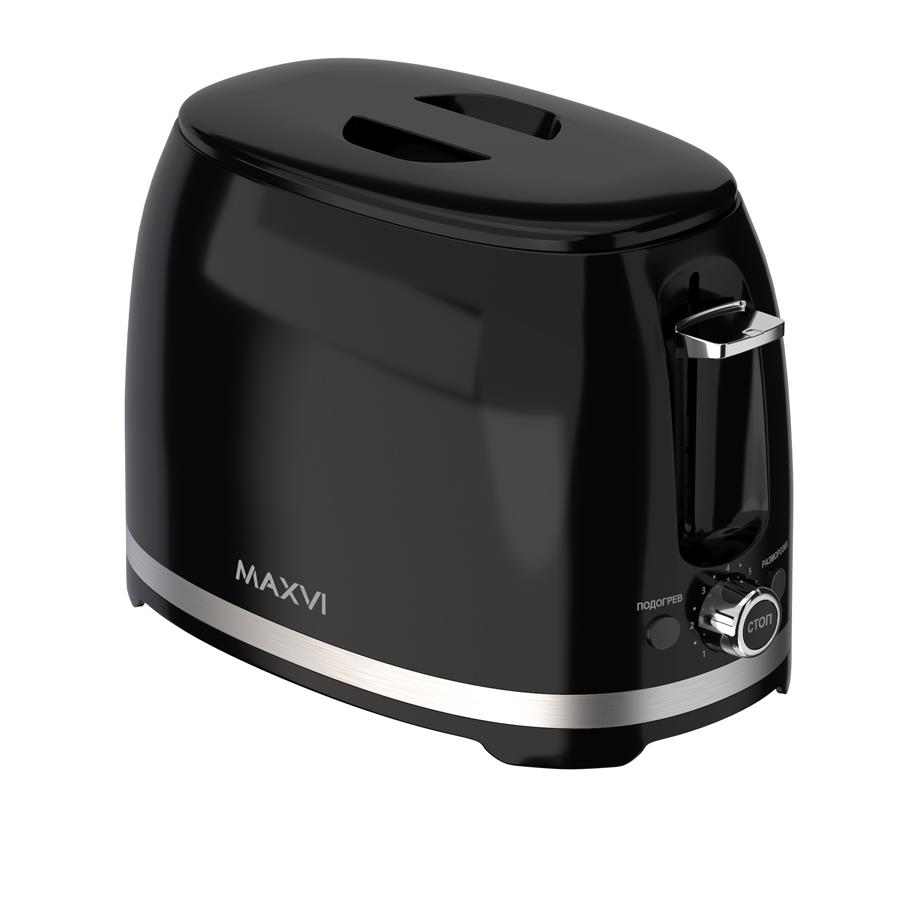 Изображение Тостер MAXVI KT821P black (850 Вт  черный)