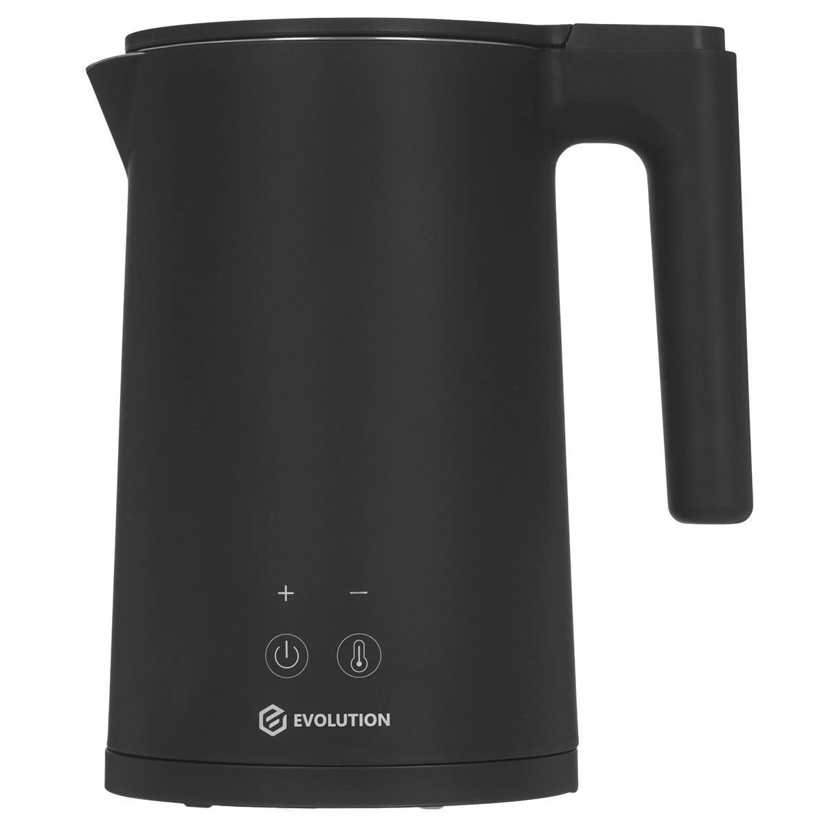 Изображение Электрический чайник EVOLUTION KP17222 LED Black (2200 Вт/1,7 л /пластик/черный)