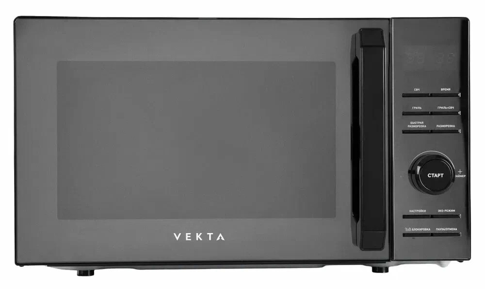 Изображение Микроволновая печь VEKTA TG720ITM (700 Вт  20 л  Гриль  черный)