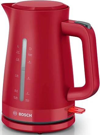 Изображение Электрический чайник Bosch TWK3M124  (2400 Вт/1,7 л /пластик/темно-красный)