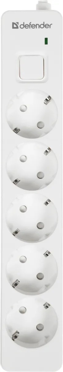 Изображение Сетевой фильтр Defender DFS 131 1,5 м, белый