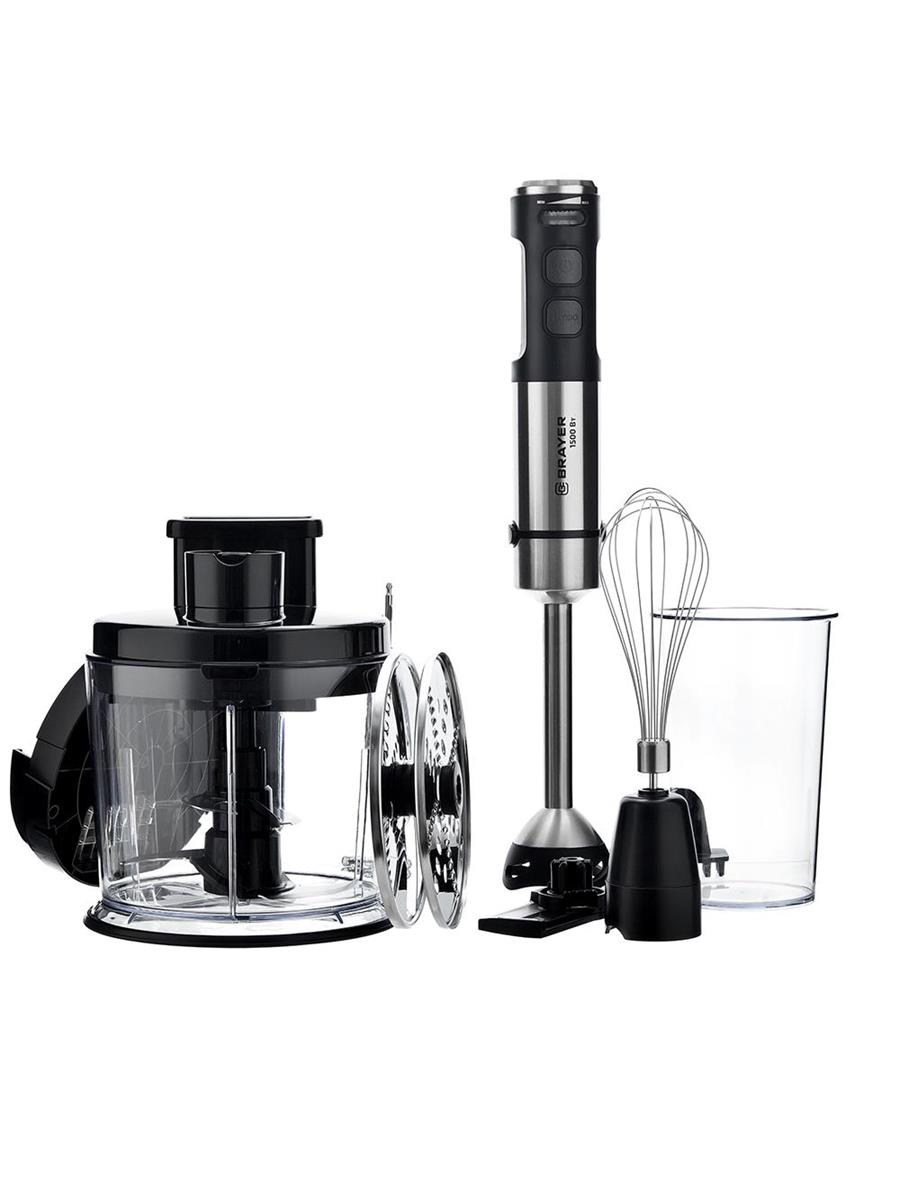 Изображение Блендер Brayer BR1269 (погружной/1500 Вт/серебристый, черный)