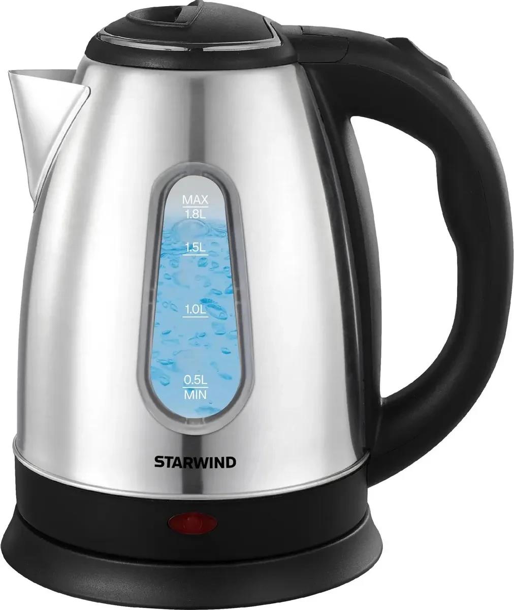 Изображение Электрический чайник STARWIND SKS2100 нержавейка (1700 Вт/1,8 л /металл, пластик/нержавеющая сталь)