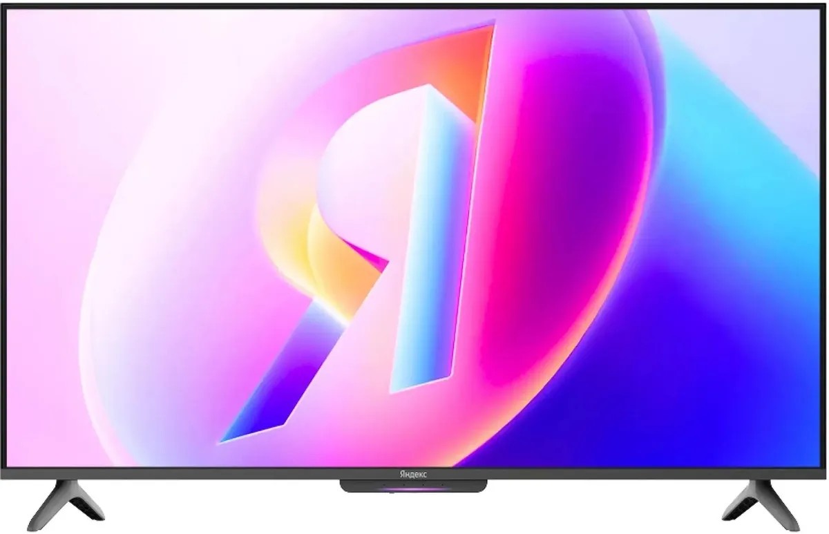 Изображение Телевизор Яндекс ТВ Станция Бейсик 43 QLED 43" HDR, 4K Ultra HD Smart TV черный