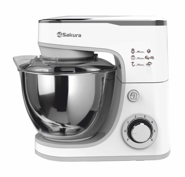 Изображение Миксер Sakura SA-6332W ELEGANT (1300 Вт /белый)