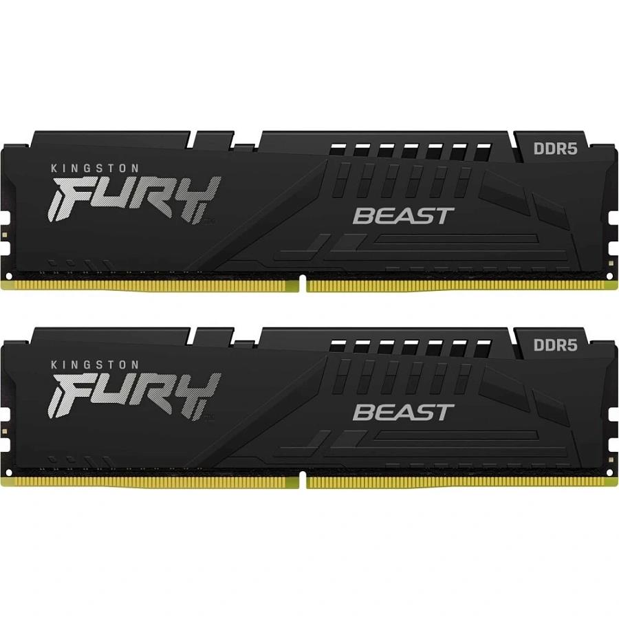 Изображение Оперативная память 2x64 GB DDR5 Kingston Fury Beast Black (44800 Мб/с, 5600 МГц, CL)
