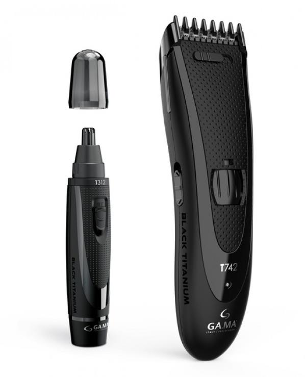 Изображение Набор для стрижки  GA.MA машинка T742 + триммер T312 (GM4511), черный