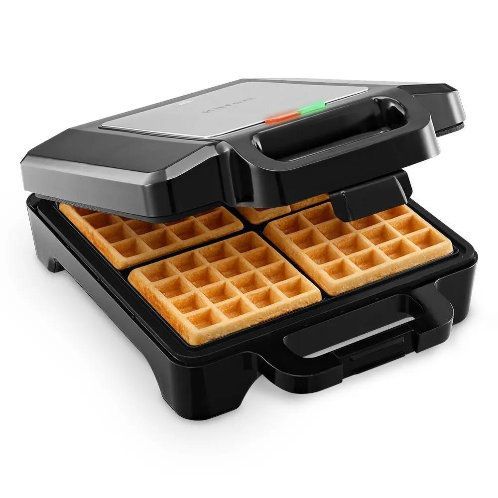 Изображение Вафельница Kitfort КТ-4673 (1600 Вт /серебристый, черный)