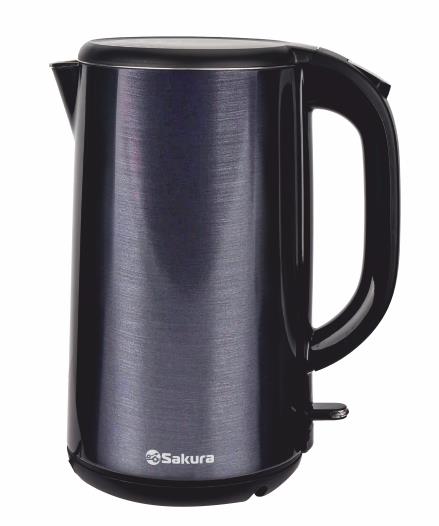 Изображение Электрический чайник Sakura SA-2183G (1.8) (1800 Вт/1,8 л /пластик, нержавеющая сталь/серый)