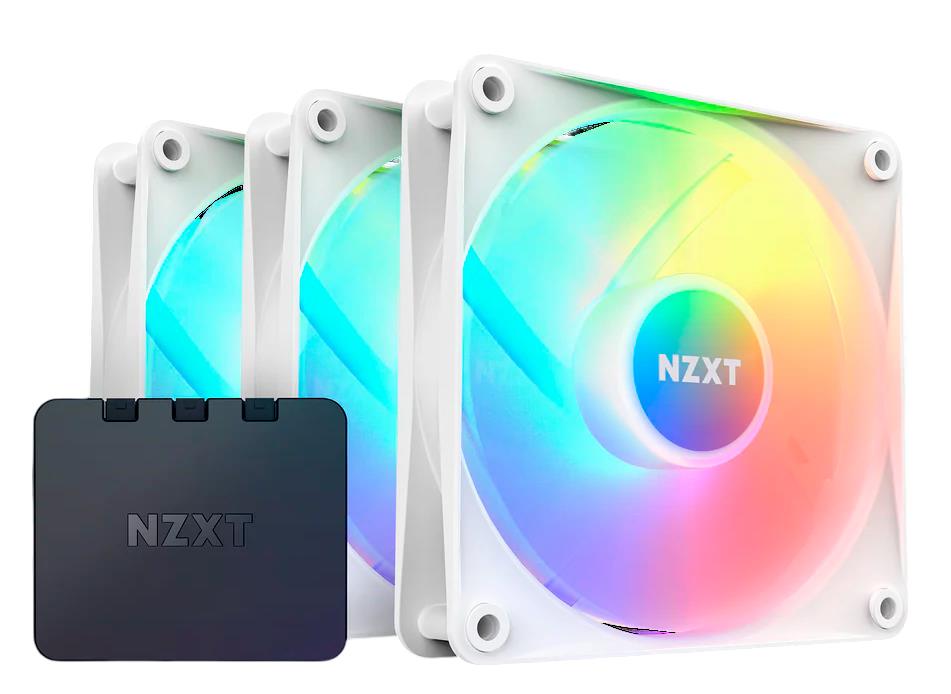 Изображение Вентилятор NZXT F120 RGB Core White (1800 об/мин , 120x120x25 мм,4-pin PWM)