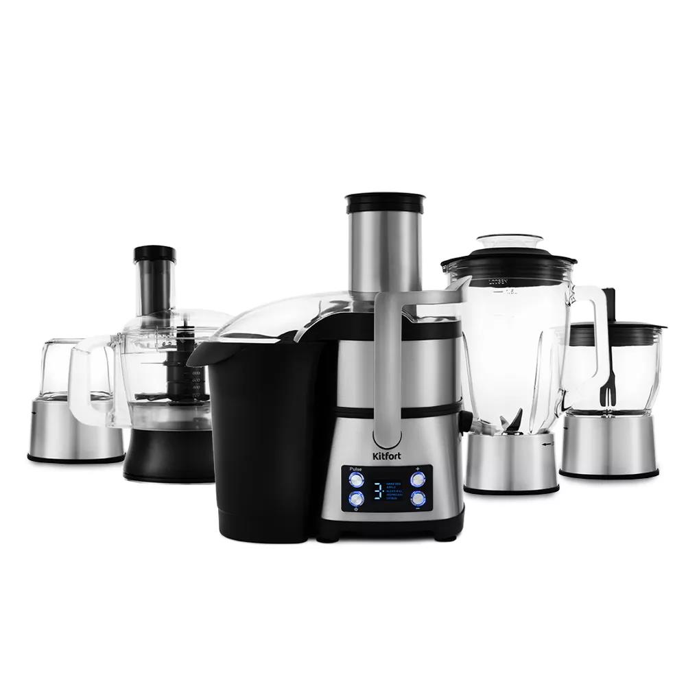 Изображение Кухонный комбайн Kitfort KT-1395  (1,2 л /800 Вт /черный, серебристый)