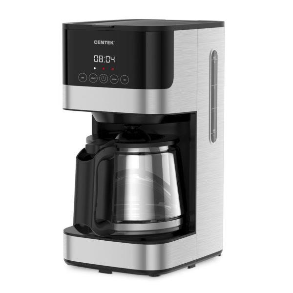 Изображение Кофеварка CENTEK CT-1150 черный/сталь (капельная/1,5 л /1000 Вт )