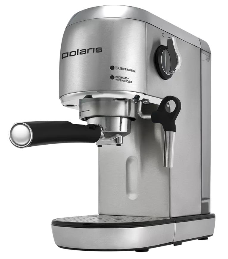 Изображение Кофеварка Polaris PCM 2001AE нержавеющая сталь (рожковая//1400 Вт )