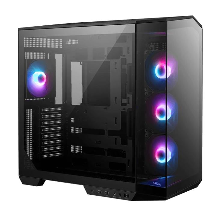 Изображение Корпус MSI MAG Pano 100R PZ Black (mATX, ATX, Mini-ITX, черный, без БП)/(306-7G26R21-HH9)