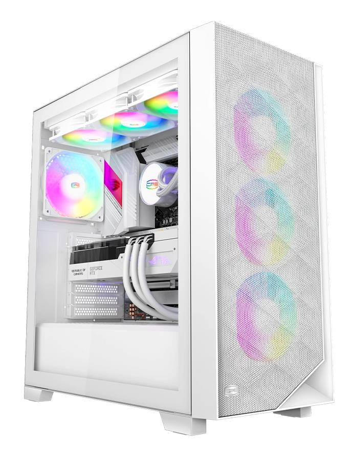 Изображение Корпус PCcooler C3D510 WH ARGB (mATX, ATX, Mini-ITX, белый, без БП)/(C3D510 WH ARGB)