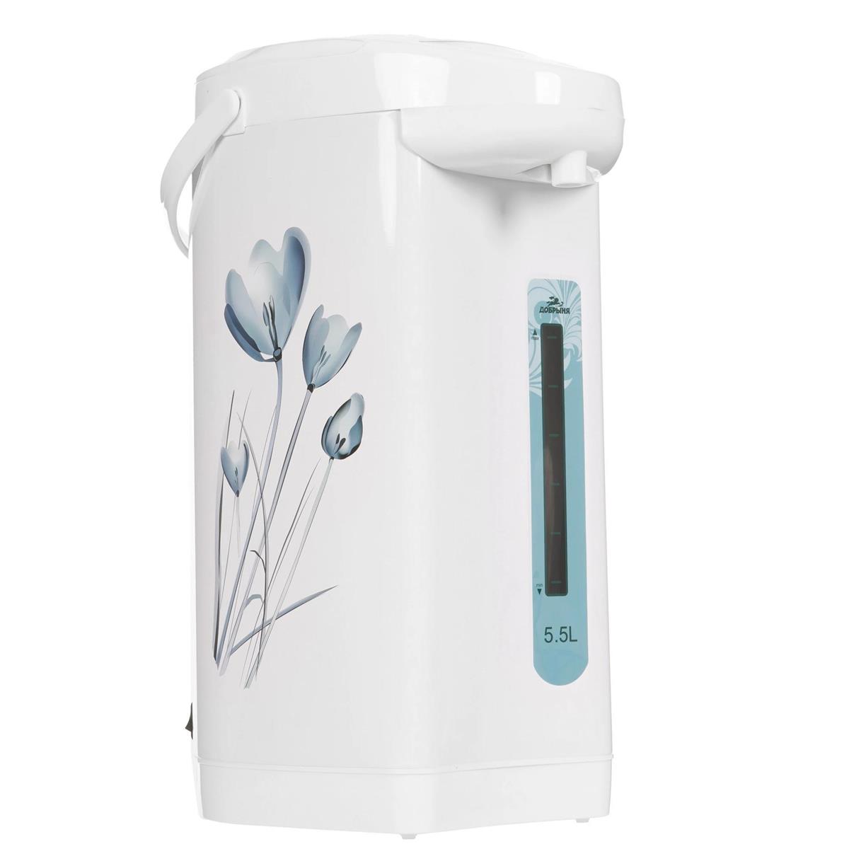 Изображение Термопот Добрыня DO-496 Тюльпан на белом (5,5 л /750 Вт /белый)
