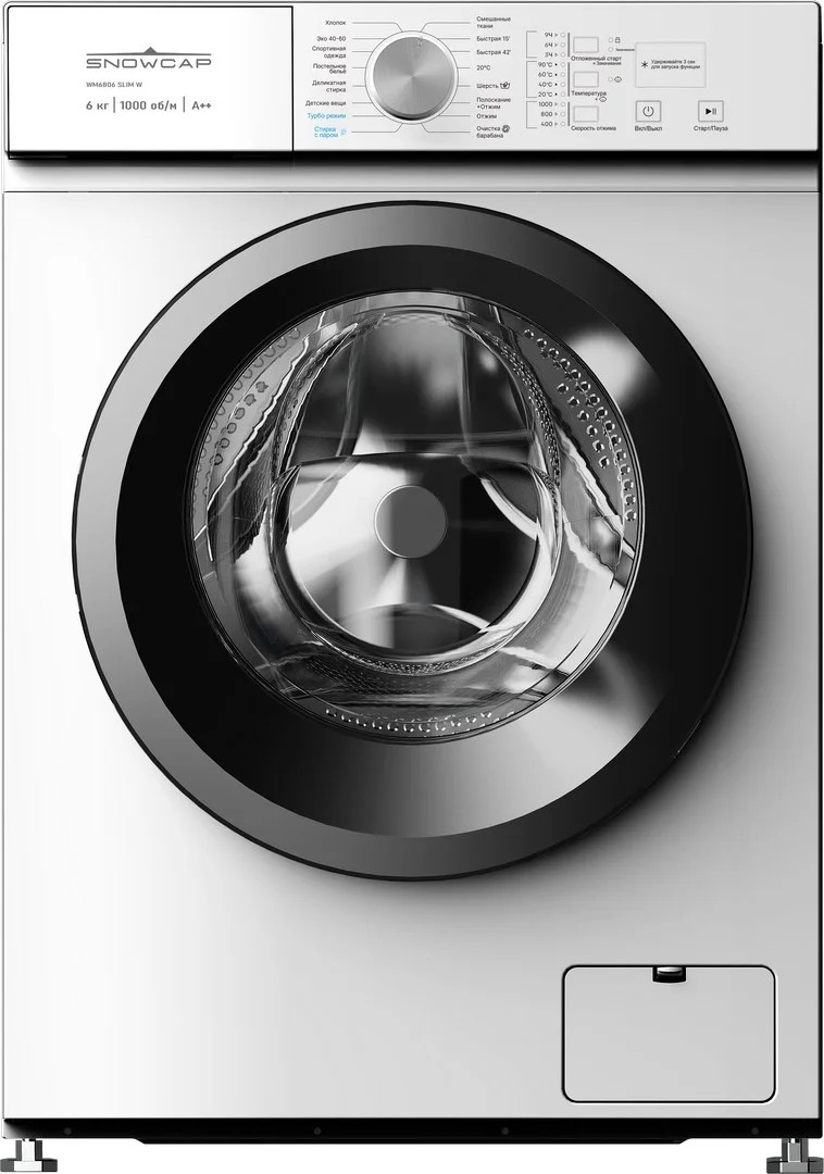 Изображение Стиральная машина Snowcap WM6806 SLIM W, белый (фронтальная, 6 кг, 1000 об/мин )