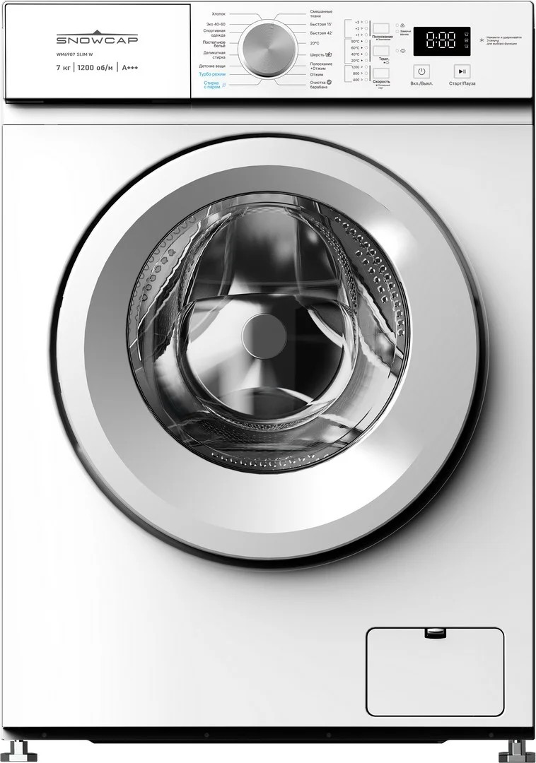 Изображение Стиральная машина Snowcap WM6907 SLIM W, белый (фронтальная, 7 кг, 1200 об/мин )