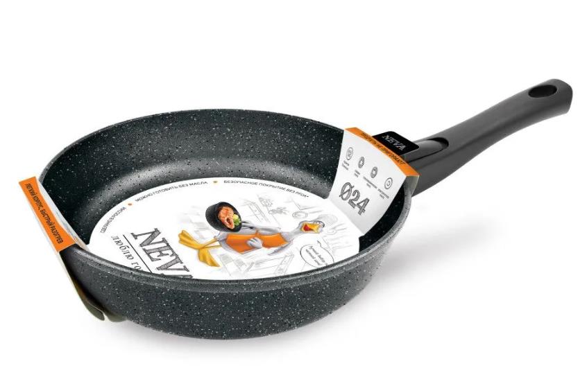 Изображение Универсальная сковорода Neva NG024 а/пр литая съемн/руч Granite (24 см Съемные ручки)
