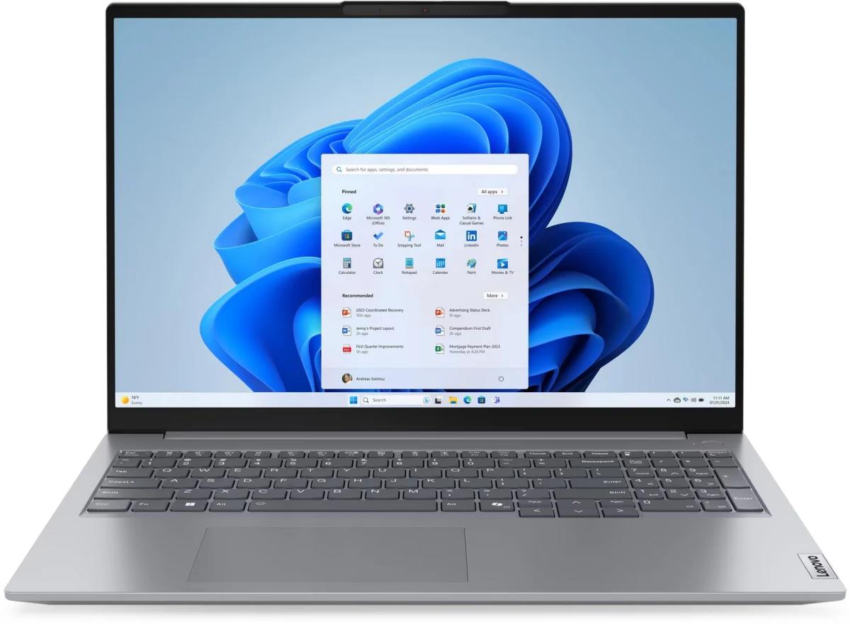 Изображение Ноутбук Lenovo ThinkBook 16 G7 ARP (AMD 7535HS 3300 МГц/ SSD 1024 ГБ  /RAM 32 ГБ/ 16" 1920x1200/VGA встроенная/ Без ОС) (21MW00ABSA)