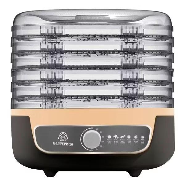 Изображение Сушилка для овощей Мастерица EFD-1004VM 5 тонир.поддонов + 2 поддона д/пастилы в подарок D33 (поддонов 5 шт, 600 Вт , серый, бежевый)