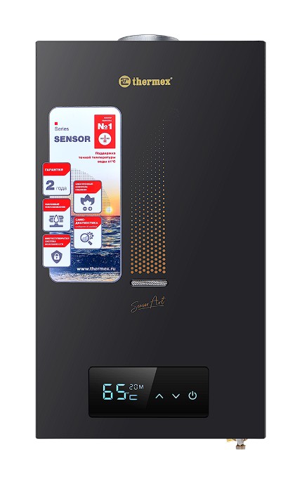 Изображение Водонагреватель проточный (газовые) Thermex S 20 MD (Art Black)
