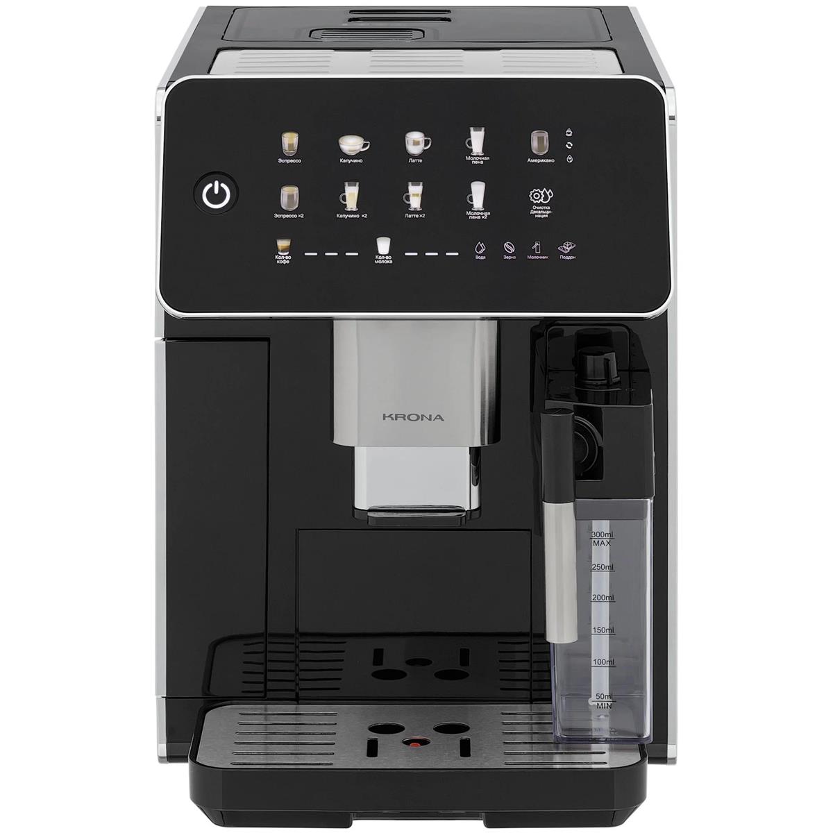 Изображение Кофемашина Krona Automatische Kaffeemaschine Black 19 Bar (1350 Вт /19 бар/черный)