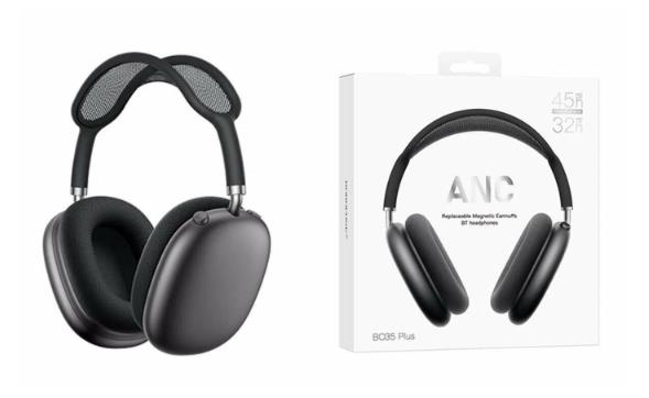 Изображение Bluetooth-гарнитура/наушники BOROFONE (6941991121203) BO35 Space Grey (темно-серый.)