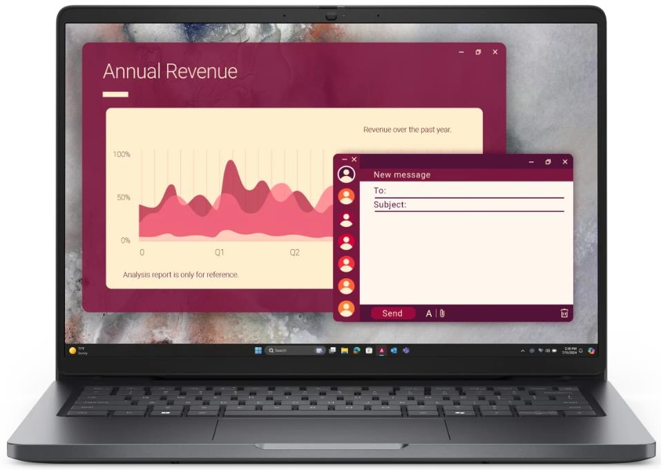 Изображение Ноутбук DELL Pro 14 (Intel 220U 1400 МГц/ SSD 512 ГБ  /RAM 16 ГБ/ 14" 1920x1200/VGA встроенная/ Linux) (PRO14-5652)