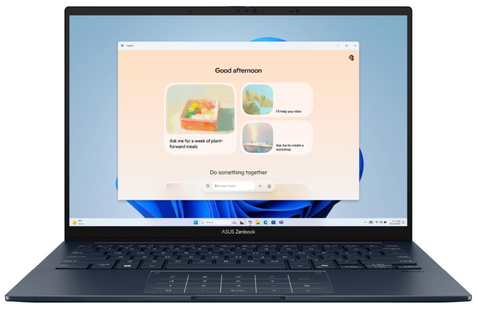 Изображение Ноутбук Asus UX3405CA Zenbook 14 (Intel 255H 2000 МГц/ SSD 1024 ГБ  /RAM 16 ГБ/ 14" 2880x1800/VGA встроенная/ Без ОС) (90NB14W1-M01PP0)