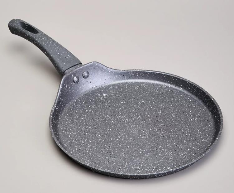 Изображение Блинная сковорода AGNESS 932-520 GREY MARBLE блинная с а/приг.покрытием 22Х2см индукция (22 см )