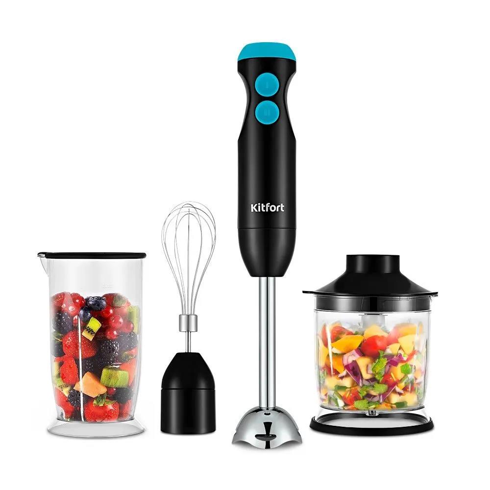 Изображение Блендер Kitfort КТ-3041-3 (погружной/350 Вт/черный, голубой)