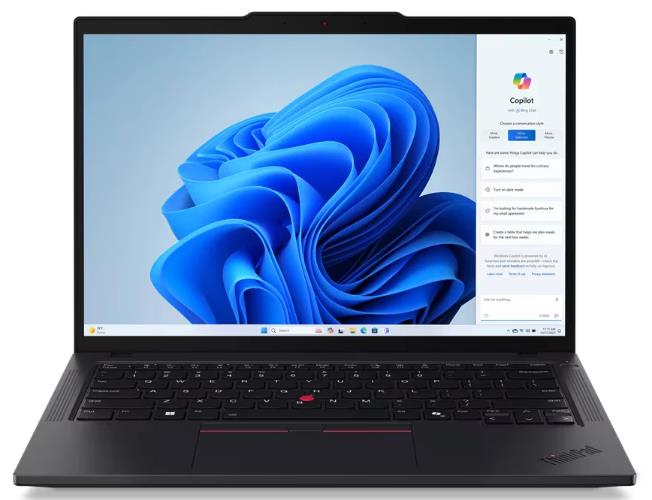 Изображение Ноутбук Lenovo ThinkPad T14 Gen 5 (Intel 125H 1200 МГц/ SSD 512 ГБ  /RAM 16 ГБ/ 14" 2240x1400/VGA встроенная/ Windows 11 Pro) (21MLA02LCD Win11Pro)