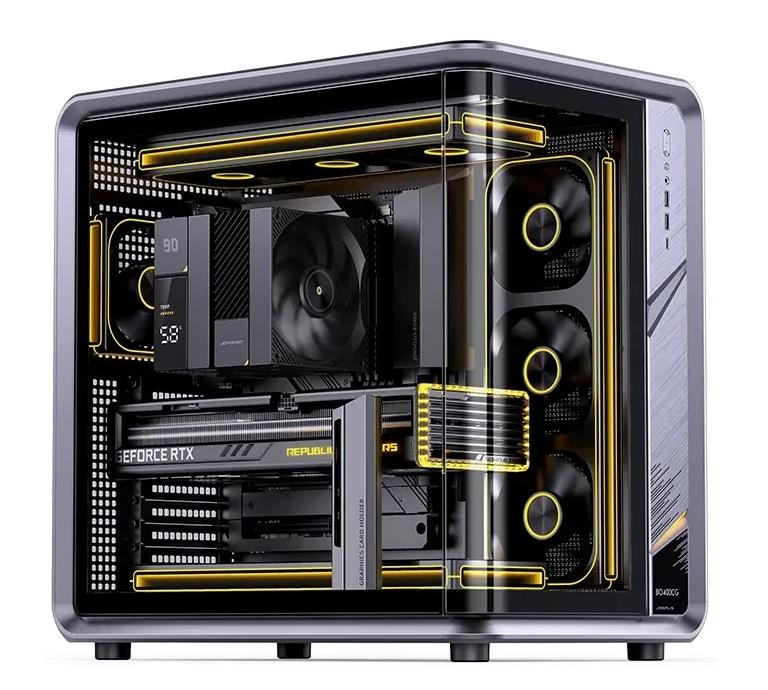 Изображение Корпус Jonsbo Jonsplus BO400CG Grey (mATX, ATX, Mini-ITX, серый, без БП)/(BO400CG gray)