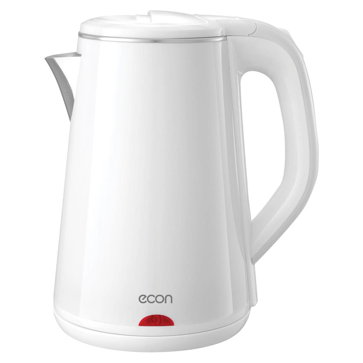 Изображение Электрический чайник ECON ECO-1851KE (2000 Вт/1,8 л /пластик, нержавеющая сталь/белый)