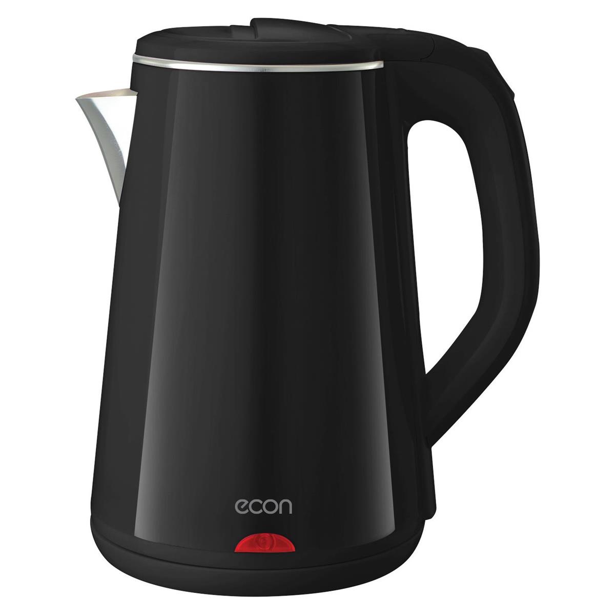 Изображение Электрический чайник ECON ECO-1853KE (2000 Вт/1,8 л /пластик, нержавеющая сталь/черный)
